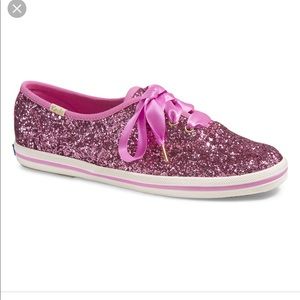 🆕 Pink Kate Spade sequin Keds sneakers